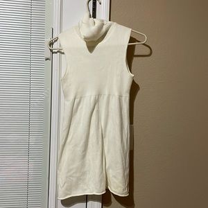 BCBG loose turtleneck ribbed long sweater.